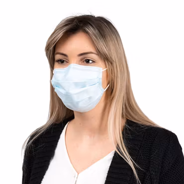 Munskydd med öronband Typ IIR - Blå (10-pack) | Gibson Medical