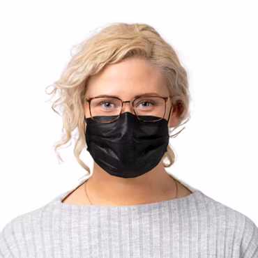 Munskydd med öronband Typ IIR – Svart (10-pack) | Gibson Medical