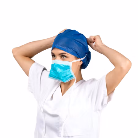 Munskydd med knytband Typ IIR – Grön (50-pack) | Gibson Medical