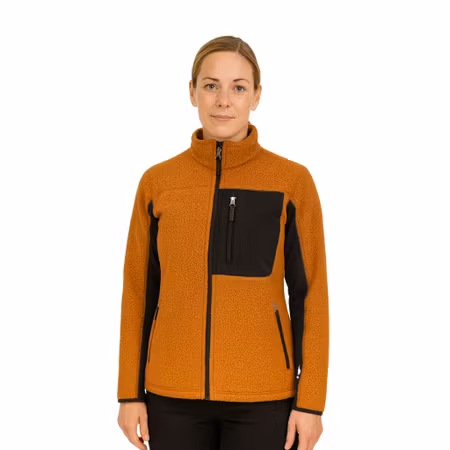 Fleecejacka för dam i återvunnen polyester med bröstficka och dragkedjor | Texstar