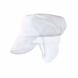 Vit kockkeps med hårnät och ventilerande meshpanel | Portwest