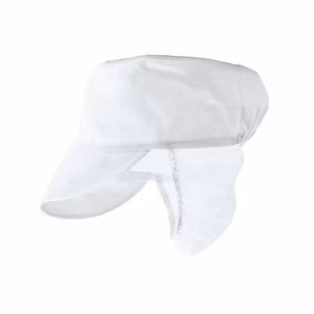 Vit kockkeps med hårnät och ventilerande meshpanel | Portwest