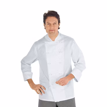 Vit kockrock med långa ärmar | Isacco