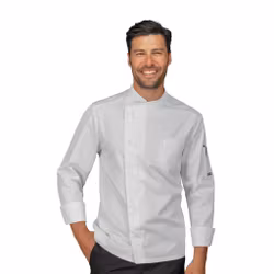 Vit kockrock Bilbao med långa ärmar | Isacco