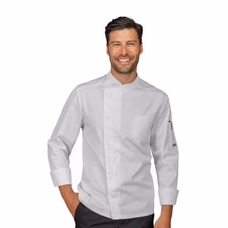 Vit kockrock Bilbao med långa ärmar | Isacco