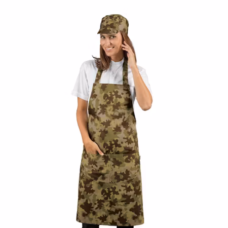 Förkläde med bröstficka med flera färger och mönster - 70x90 cm  | Isacco