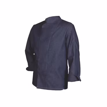 Marinblå kockrock i denim med lång ärm för herr | Confecciones J. Garcia