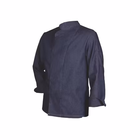 Marinblå kockrock i denim med lång ärm för herr | Confecciones J. Garcia