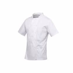 Dubbelknäppt kockrock i twillväv med kort ärm för herr | Confecciones J. Garcia