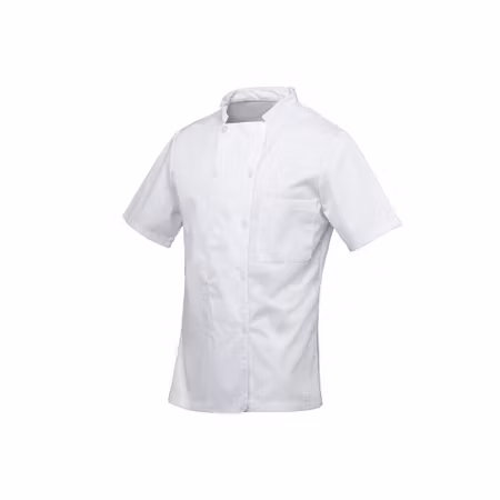 Dubbelknäppt kockrock i twillväv med kort ärm för herr | Confecciones J. Garcia