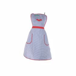 Förkläde med broderat körsbär och ficka i bomull och polyester | Confecciones J. Garcia