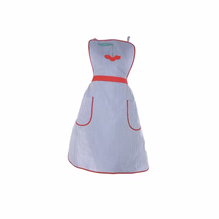 Förkläde med broderat körsbär och ficka i bomull och polyester | Confecciones J. Garcia