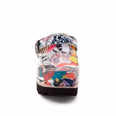 Halkfria trätofflor Baldo med fjäderdämpning i läder och bokträ | West Rose