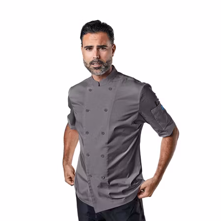 Kockrock med förklädesrem & dubbelknäppt stängning för herr | BlueCut