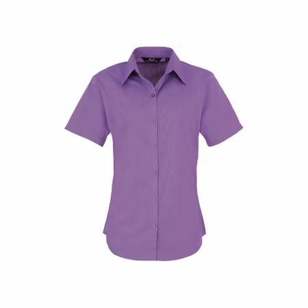 Färgglad poplinblus med kort ärm för dam - XXS-8XL | Premier