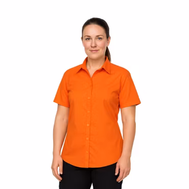 Färgglad poplinblus med kort ärm för dam - XXS-8XL | Premier