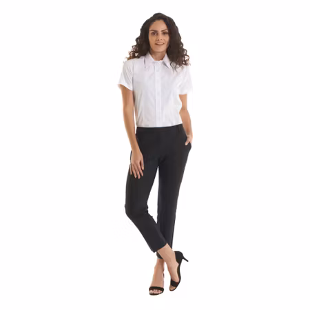 Poplinskjorta med kort ärm i polyester & bomull för dam | Uneek