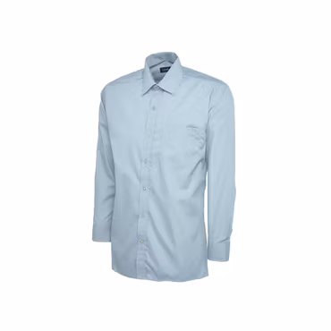 Poplinskjorta med lång ärm i polyester & bomull | Uneek