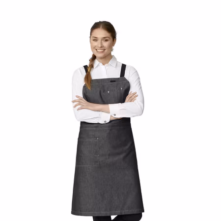 Raw crossback-förkläde med korsade ryggremmar och fickor | Kentaur