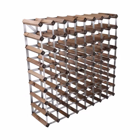 Vinställ för 72 flaskor – omonterat i mörkt trä | The Swedish Wine Rack Factory