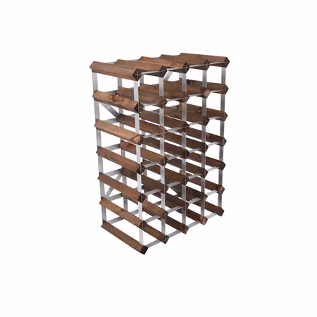 Vinställ för 30 flaskor – monterat i mörkt trä | The Swedish Wine Rack Factory