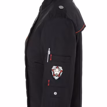 Kockjacka i twill med tryckknappar och ventilationspaneler för dam - ROCK CHEF® | Karlowsky