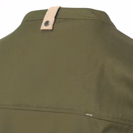 Mossgrön kockjacka i återvunnen polyester med ventilerande ryggpanel för herr | Karlowsky