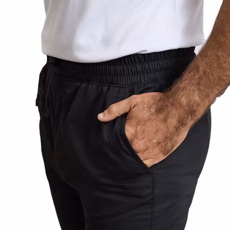 Kockbyxa cargo i återvunnen polyester med elastisk midja och pennficka | Premier