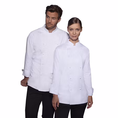 Klassisk kockjacka i bomullstwill med kulknappar unisex | Karlowsky