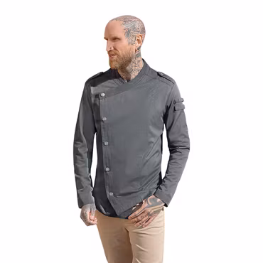 Långärmad kockrock i denimstil med rak passform herr - Rock Chef® | Karlowsky