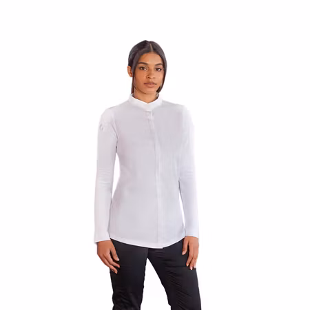 Långärmad kockrock i TENCEL™-blandning med stretch och ventilerande rygg dam - Diamond Cut® | Karlowsky