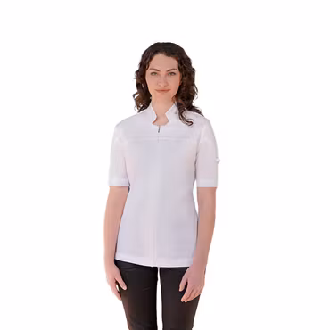 Kortärmad kockrock i TENCEL™-blandning med stretch och ventilerande rygg dam - Diamond Cut® | Karlowsky