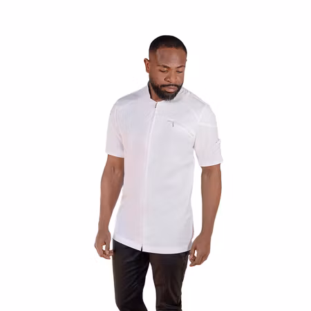 Kortärmad kockrock i TENCEL™-blandning med stretch och ventilerande rygg herr - Diamond Cut® | Karlowsky
