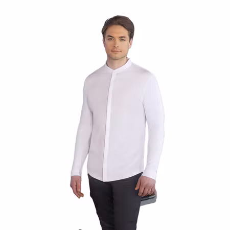Långärmad kockrock i TENCEL™-blandning med stretch och ventilerande rygg herr - Diamond Cut® | Karlowsky