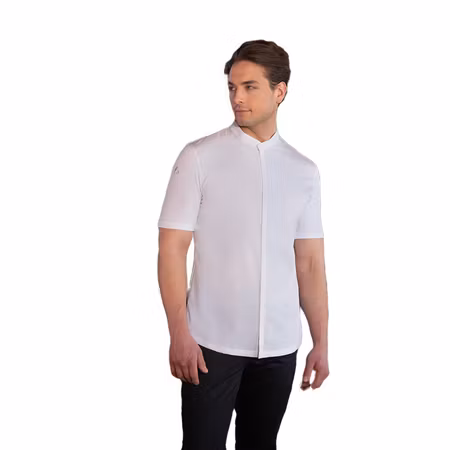 Kortärmad kockrock i TENCEL™-blandning med stretch och ventilerande rygg herr - Diamond Cut® | Karlowsky