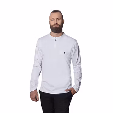 Långärmad arbetsskjorta i bomull/polyester med ventilerande rygg och figurnära passform herr - Karlowsky