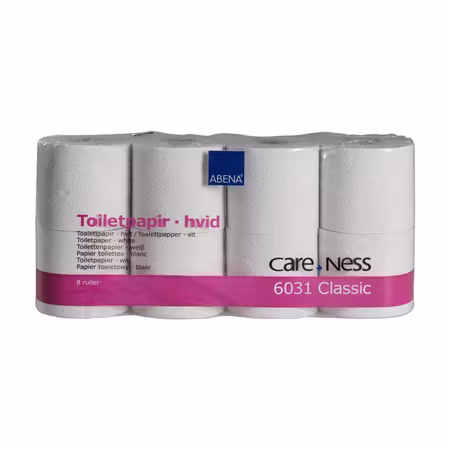 Toalettpapper i vitt papper, 2-lagers - 56 rullar | Abena