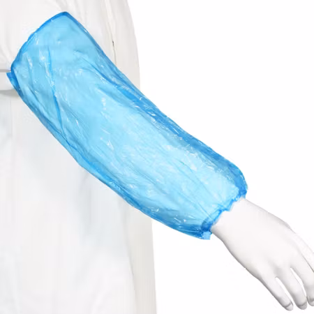 Engångsärmskydd i LDPE med resår, blå - 2000-pack | Abena