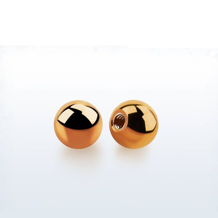 Lös kula PVD-Pläterad roséguld 6mm diameter 1.6mm gänga (lös del)