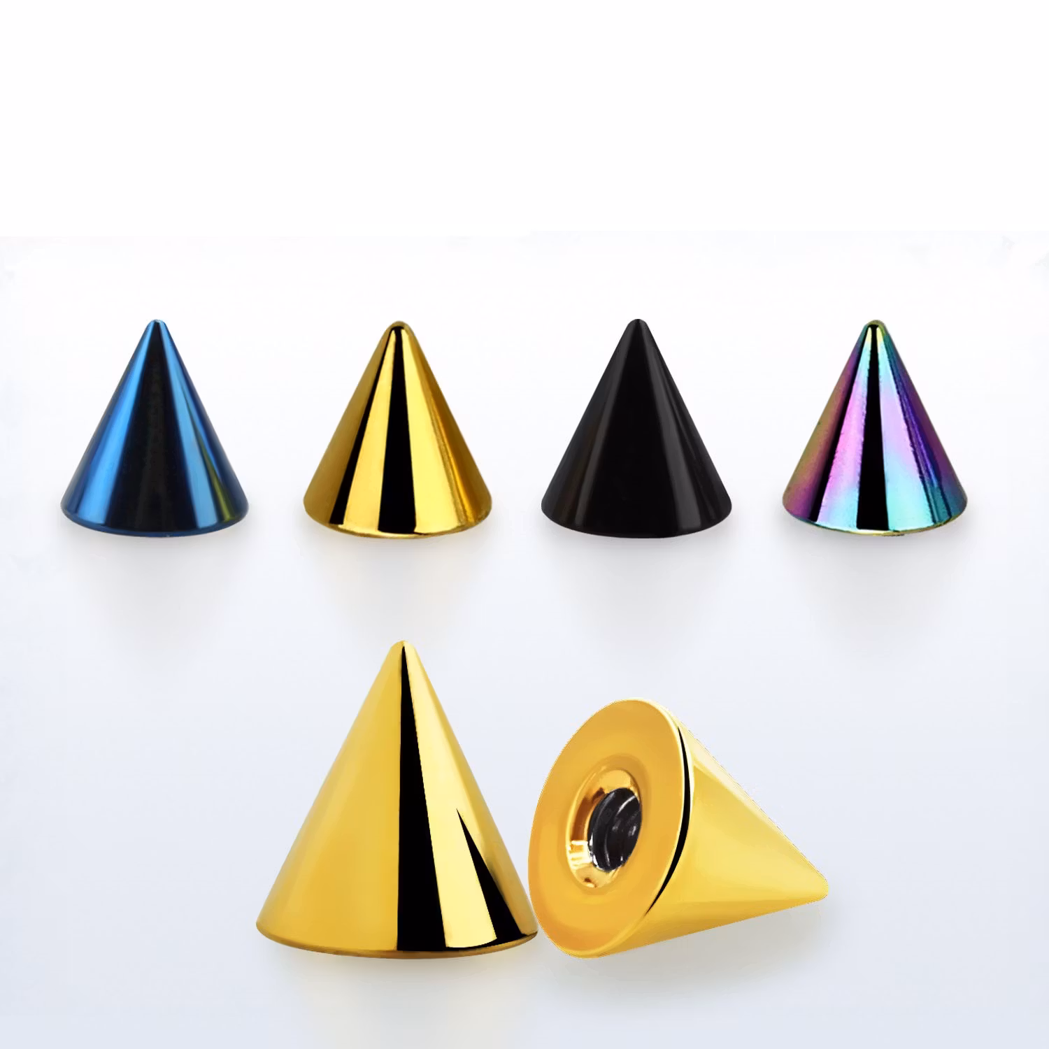 Lös kon eloxerad 2.5mm diameter 1.2mm gänga (lös del)