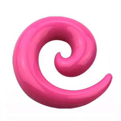 Display med 36st rosa töjspiral i akrylplast
