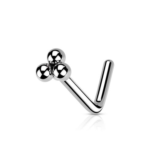 Nässmycke "L-böjd" kirurgiskt stål 1.0mm - triangelkluster