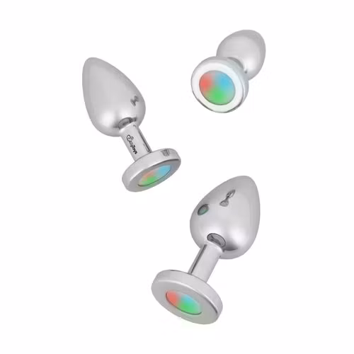 EasyToys Anal Collection – LED Butt Plug Large (Silver)