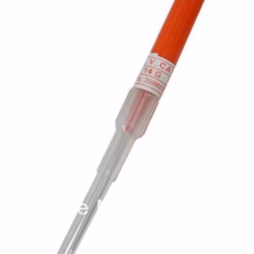 Piercingnål med hylsa (Orange 2mm)