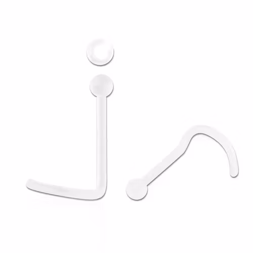 Retainer för näspiercing "Nose Screw" klar BIO-Flex