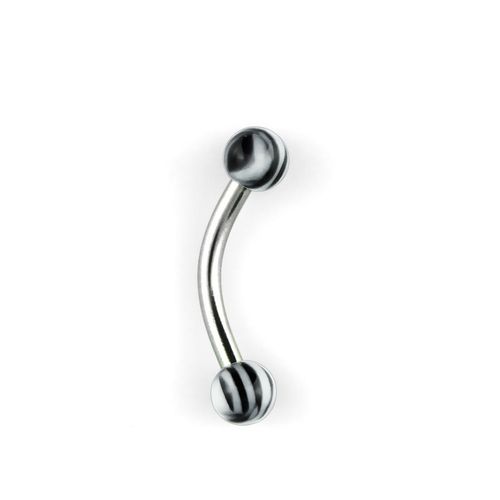 Banana 1.2mm med 3mm zebrakulor (8mm)