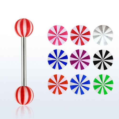 Tungstav / Barbell 1.6mm med 6mm kulor (beachball)