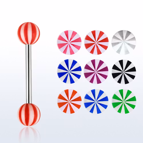 Tungstav / Barbell 1.6mm med 6mm kulor (beachball)