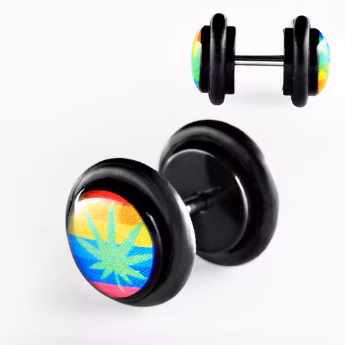 Fakeplugg med marijuana / regnbåge