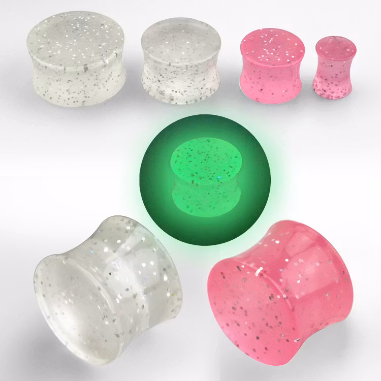 Självlysande glitterplugg